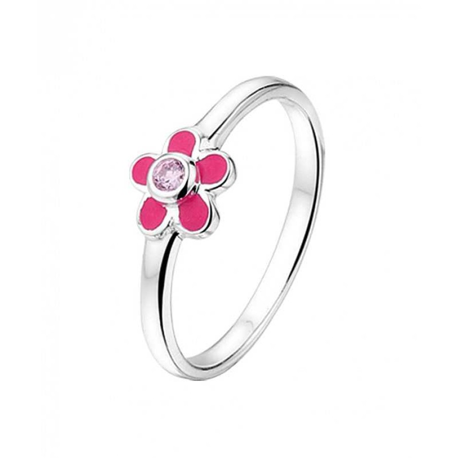 Ringen Mostert Huiscollectie | Ring Van Zilver Met Bloementhema