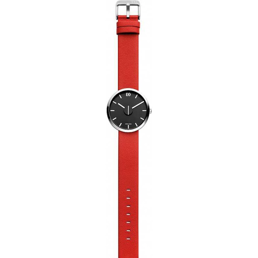 Horloges Danish Design | Danish Design Frihed Wink Iq24Q1198 - Horloge Met Leren Band