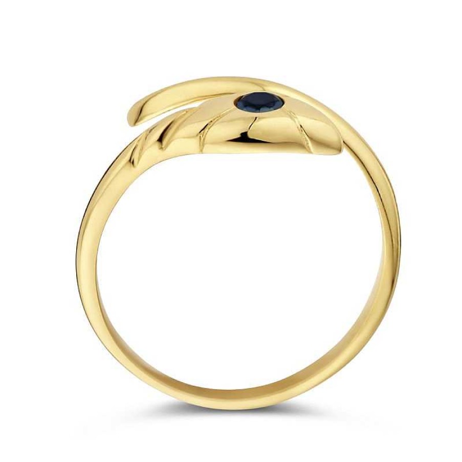 Ringen Mostert Huiscollectie | Gouden Slang Ring Met Onyx