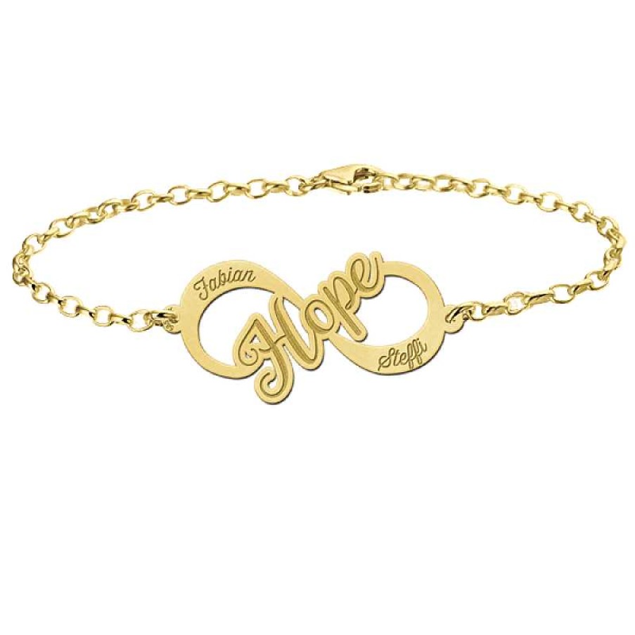 Armbanden Names4ever | Gouden Infinity Armband Hope Names4Ever