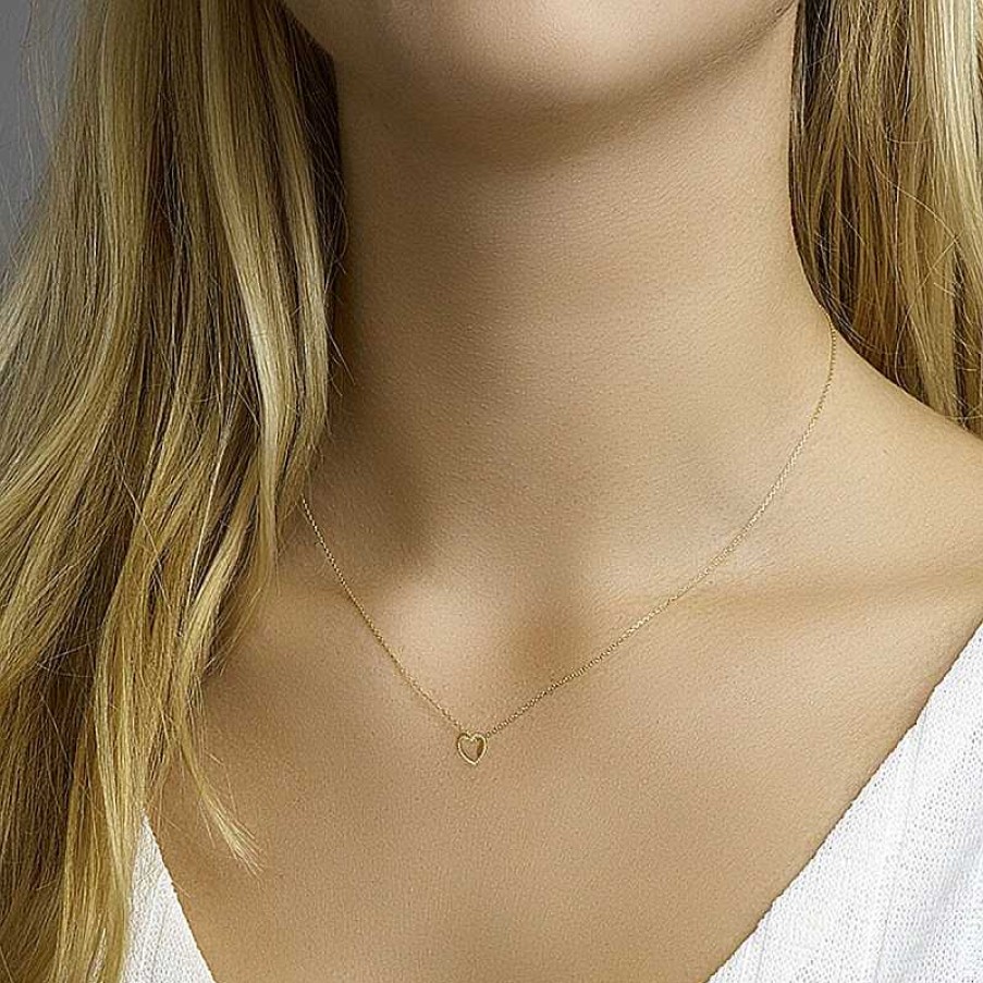 Kettingen Mostert Huiscollectie | Gouden Ketting Met Hartje Twisted