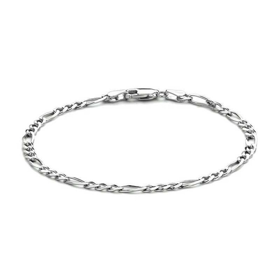 Armbanden Mostert Huiscollectie | Zilveren Armband Met Figaroschakel 3.3 Mm 19 Cm