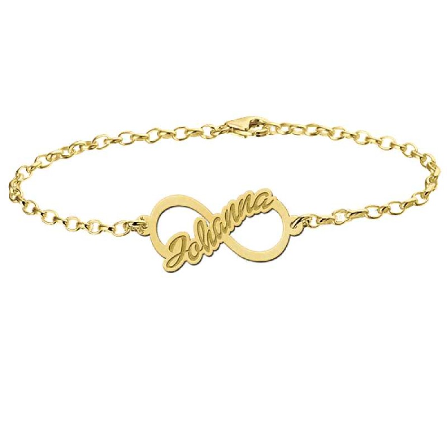 Armbanden Names4ever | Gouden Armband Met Infinity En Naam Names4Ever