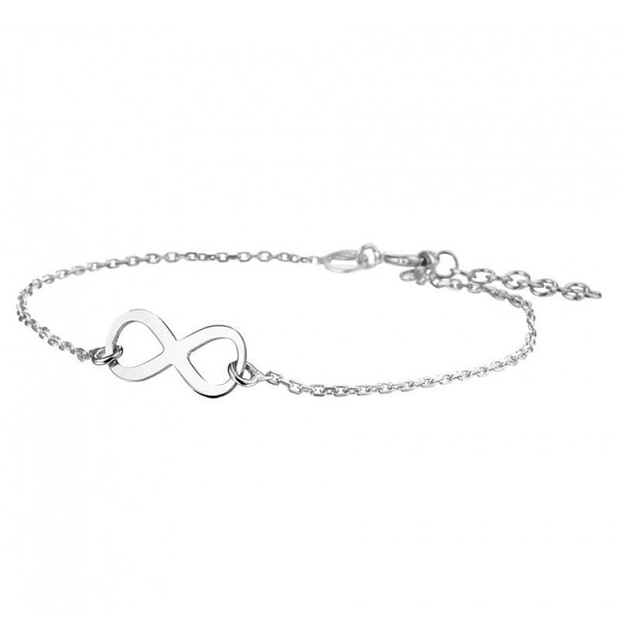 Armbanden Mostert Huiscollectie | Mooie Zilveren Infinity Armband 19,5 Cm