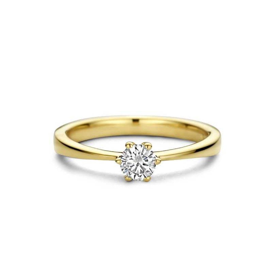 Ringen Mostert Huiscollectie | 14-Karaat Solitair Ring Met Diamant 0.25 Crt