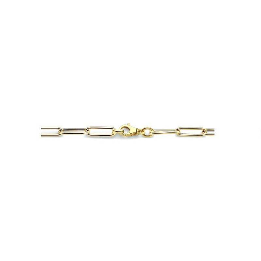 Kettingen Mostert Huiscollectie | Gouden Collier Met Paperclip Schakel 4.5 Mm 42 Cm