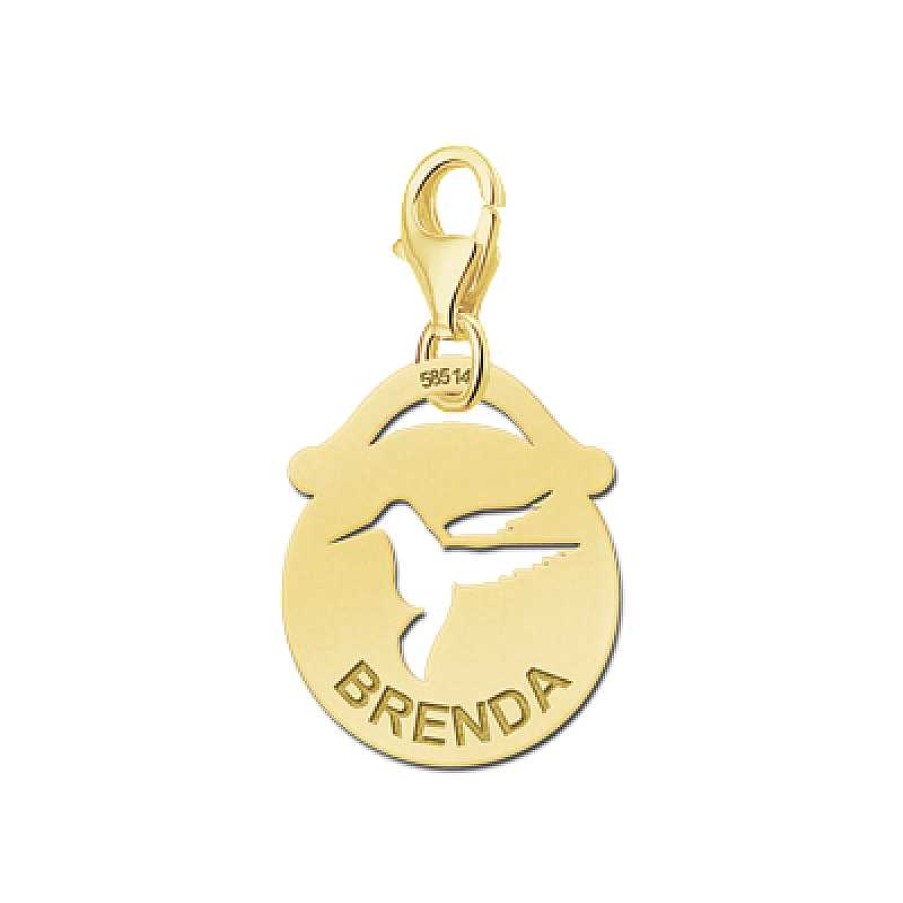 Bedels Names4ever | Gouden Bedel Rond Kolibrie Names4Ever