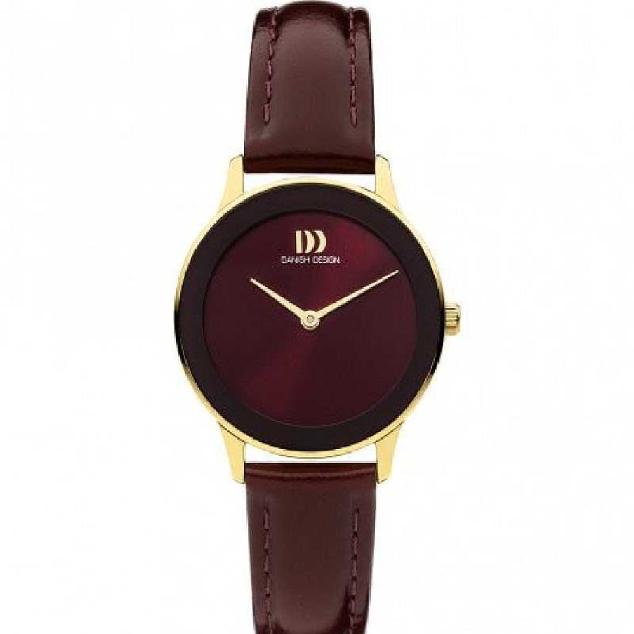 Horloges Danish Design | Danish Design Pure Nostalgi 1988 Iv27Q1288 - Dameshorloge Goudkleurig 29 Mm Met Leren Band