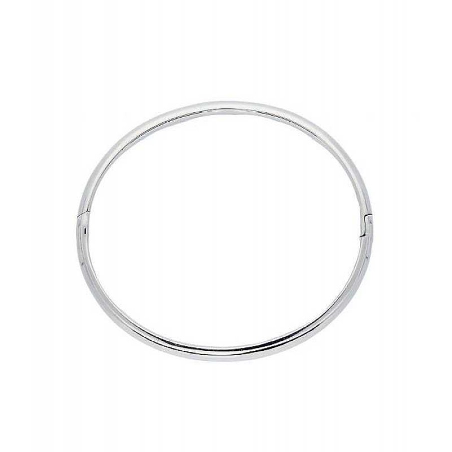 Armbanden Mostert Huiscollectie | Zilveren Graveerbare Slavenarmband Rond 60 Mm - Breedte 10 Mm