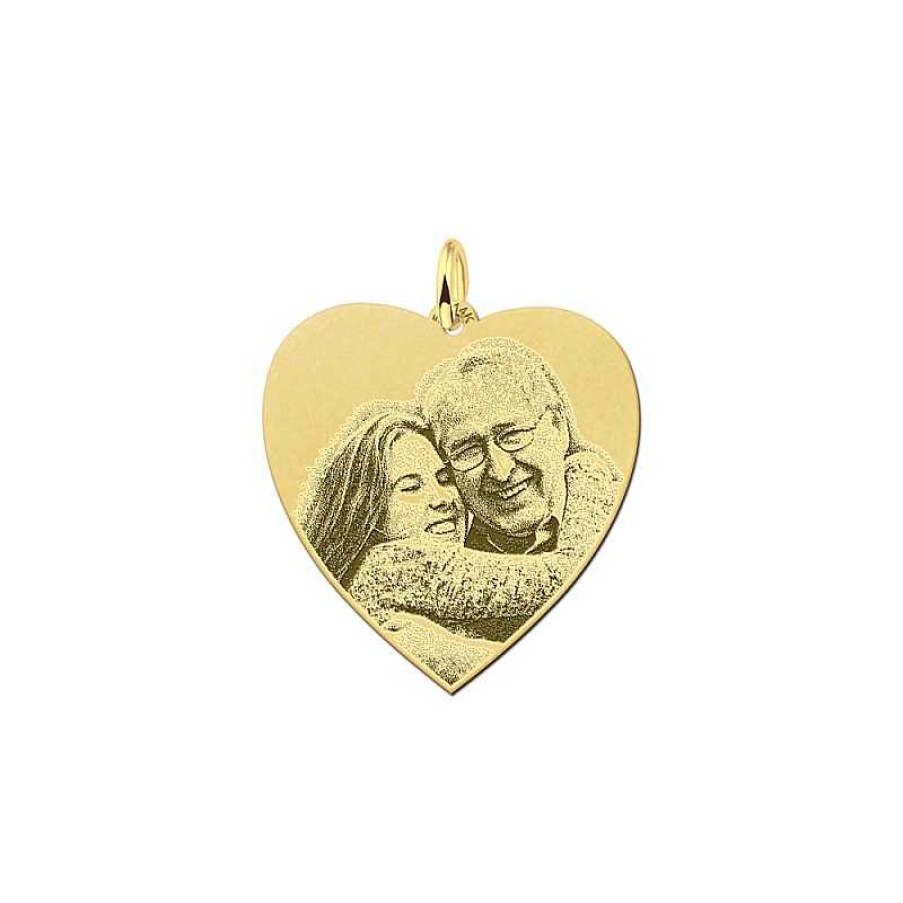 Kettingen Names4ever | Gouden Ketting Met Hartje Foto Names4Ever