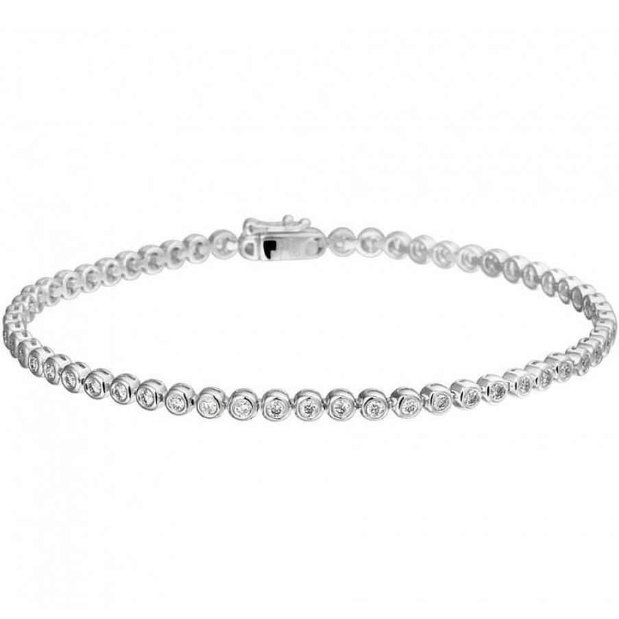 Armbanden Mostert Huiscollectie | Witgouden Edelsteen Armband Diamant