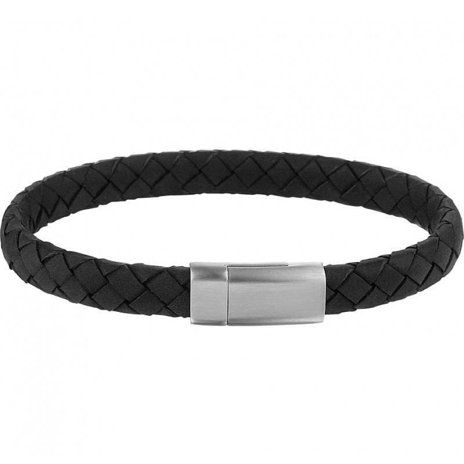 Armbanden Mostert Huiscollectie | Heren Armband Zwart Smal 21 Cm Lang