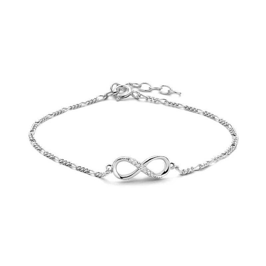 Armbanden Mostert Huiscollectie | Zilveren Armband Met Infinity 15.5-19 Cm