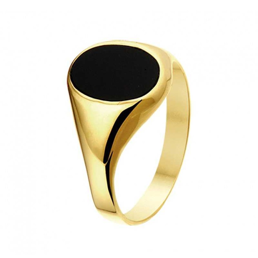 Ringen Mostert Huiscollectie | Klassieke Ovalen Zegelring Met Onyx