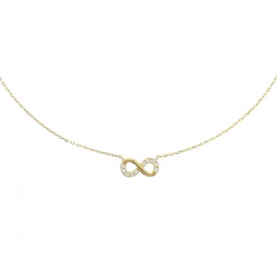 Kettingen Mostert Huiscollectie | Gouden Infinity Ketting Zirkonia