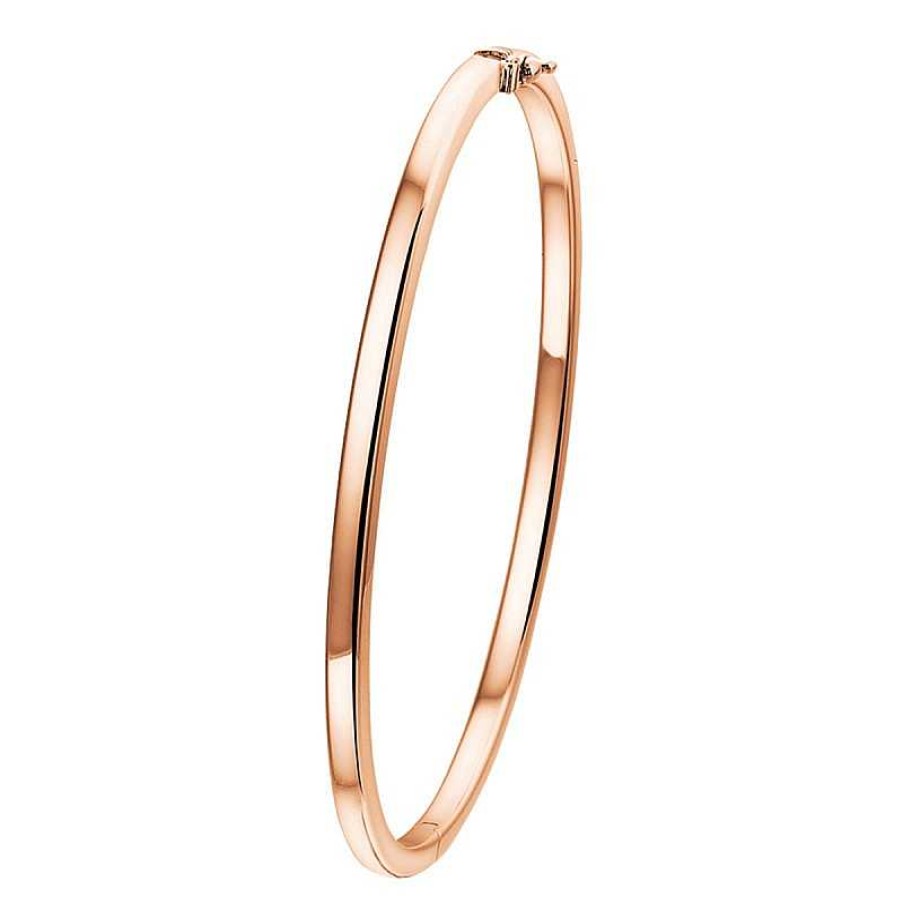 Armbanden Mostert Huiscollectie | Rosegouden Slavenarmband Met Vlakke Buis - Diameter 61 Mm