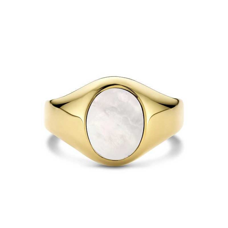 Ringen Mostert Huiscollectie | 14-Karaat Ring Met Parelmoer