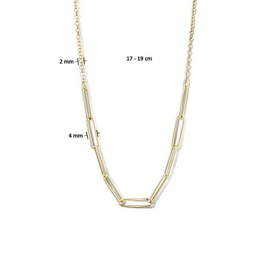 Kettingen Mostert Huiscollectie | Gouden Ketting Met Paperclipschakel 4 Mm