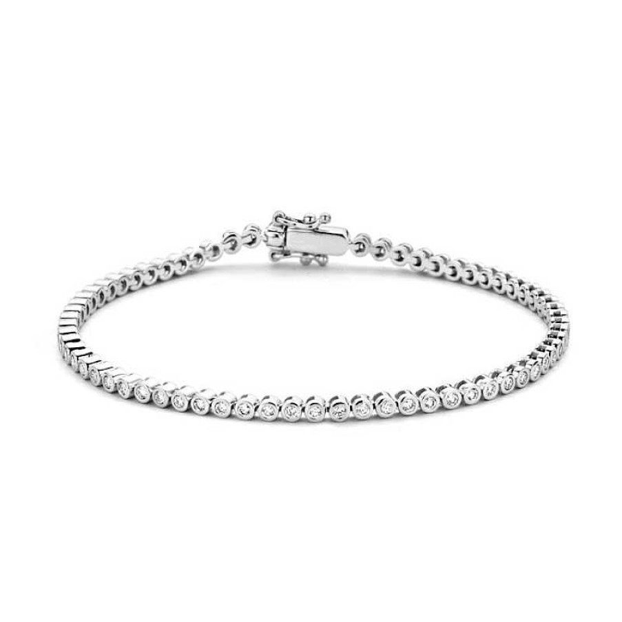 Armbanden Mostert Huiscollectie | Witgouden Tennisarmband Diamant Rond 1.00 Crt