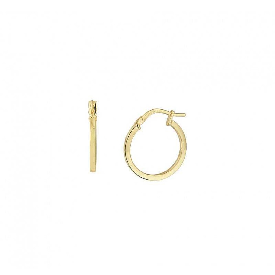 Oorbellen Mostert Huiscollectie | Zilgold Oorringen 1.6 Mm Breed - Diameter 19.5 Mm