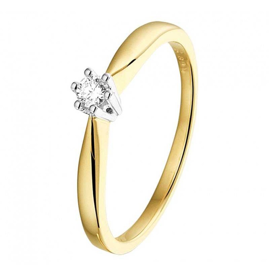 Ringen Mostert Huiscollectie | Diamanten Ring 0.08 Crt Bicolor