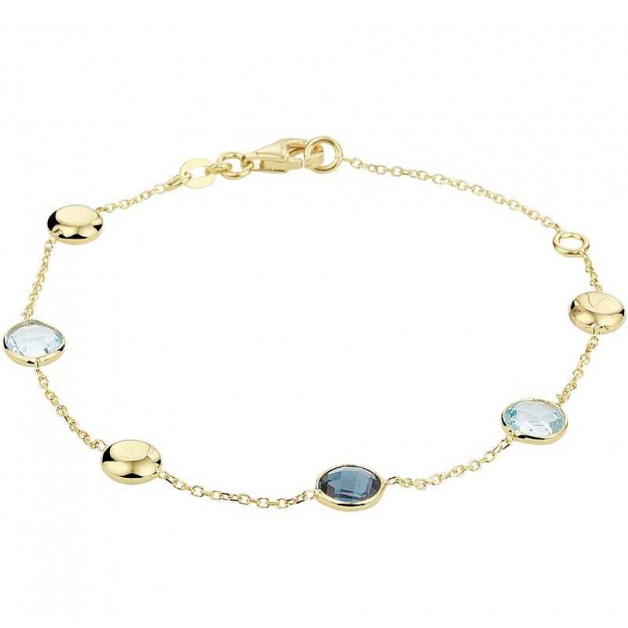 Armbanden Mostert Huiscollectie | Edelstenen Armband Blauw Topaas