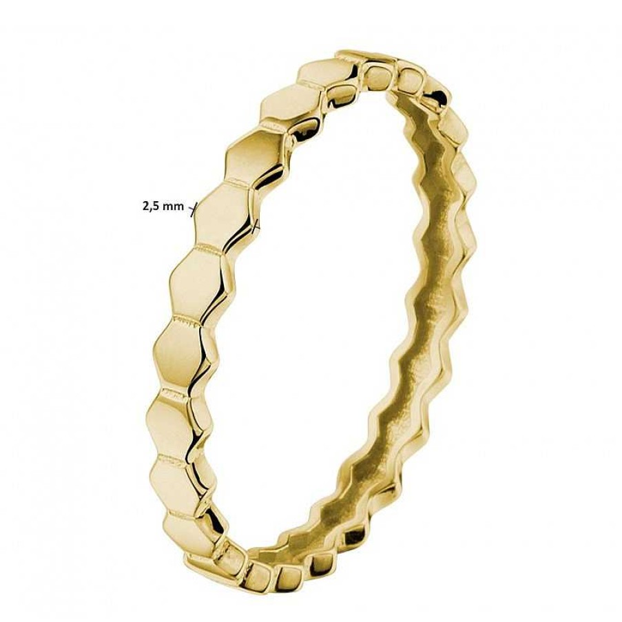 Ringen Mostert Huiscollectie | Trendy Gouden Aanschuifring Van 2.5 Mm