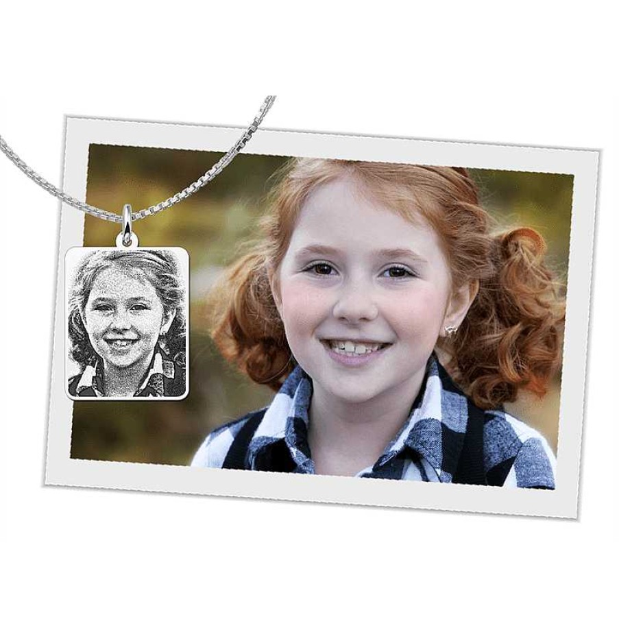 Hangers Names4ever | Dogtag Met Foto Van Zilver - 19.5 X 23.5 Mm - Names4Ever