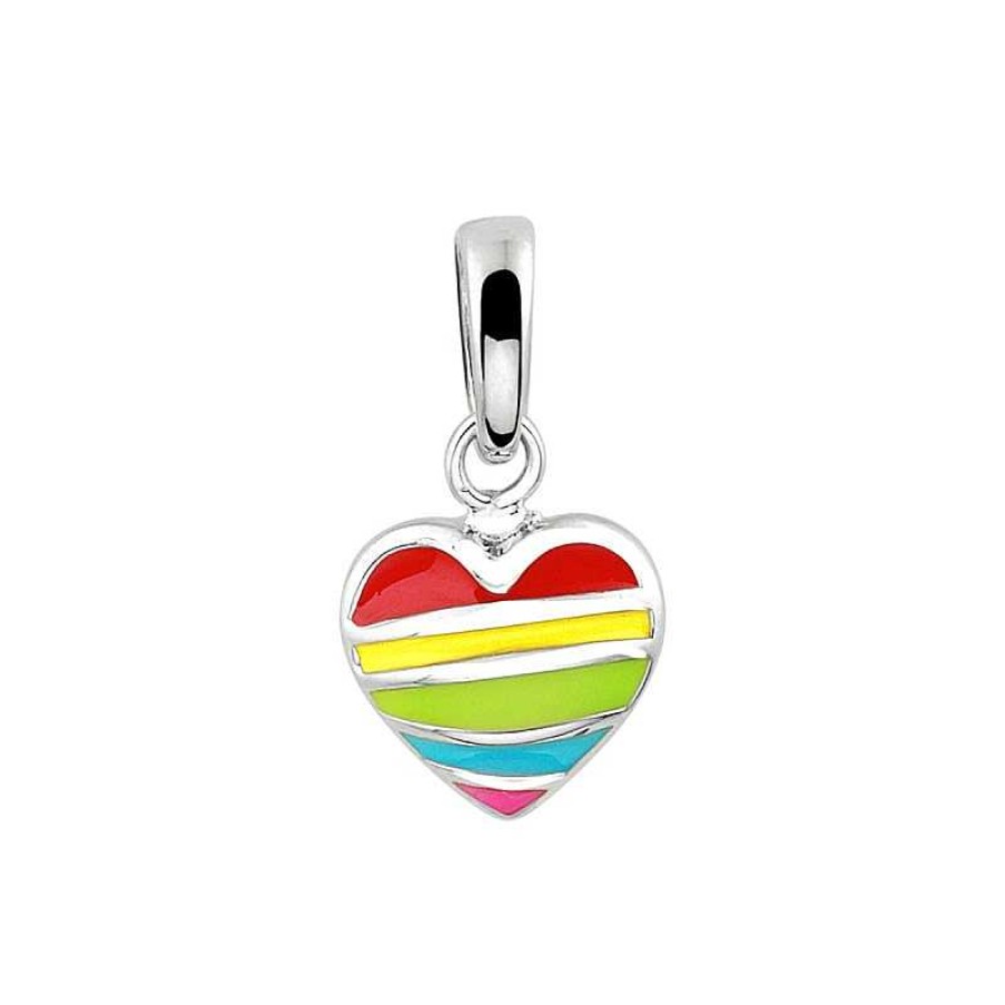 Hangers Mostert Huiscollectie | Multicolor Kinder Hartjes Hanger - 8 X 8.5 Mm