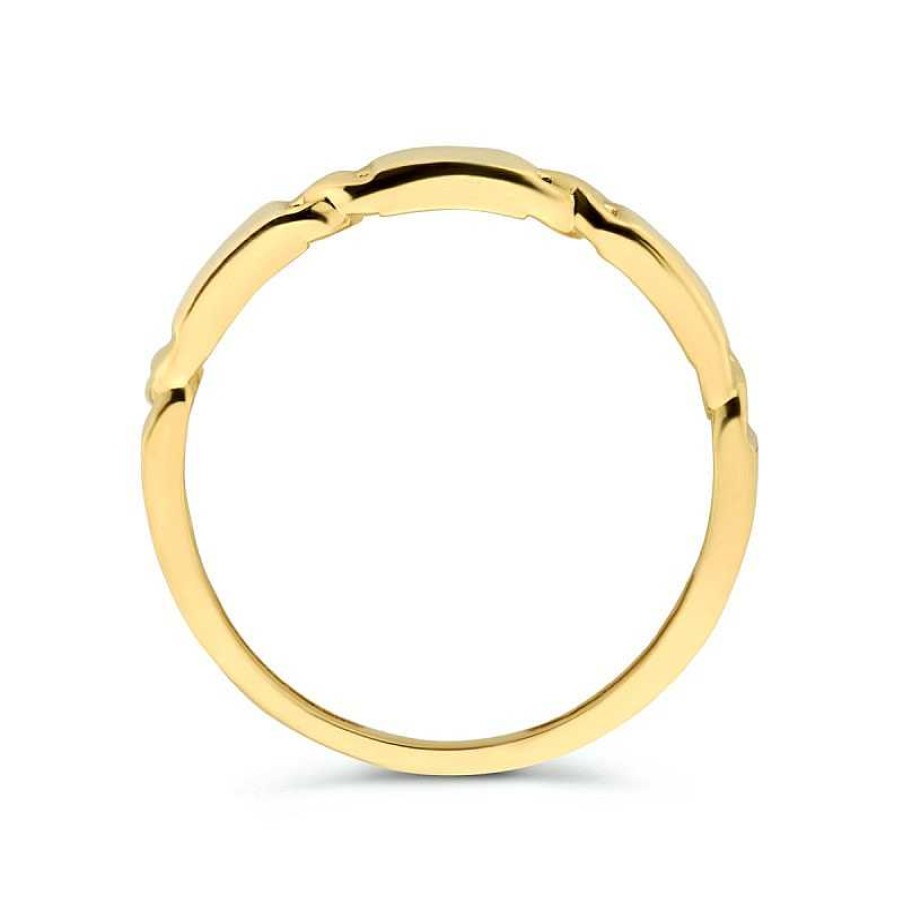 Ringen Mostert Huiscollectie | Ring Goud Met Schakelmotief