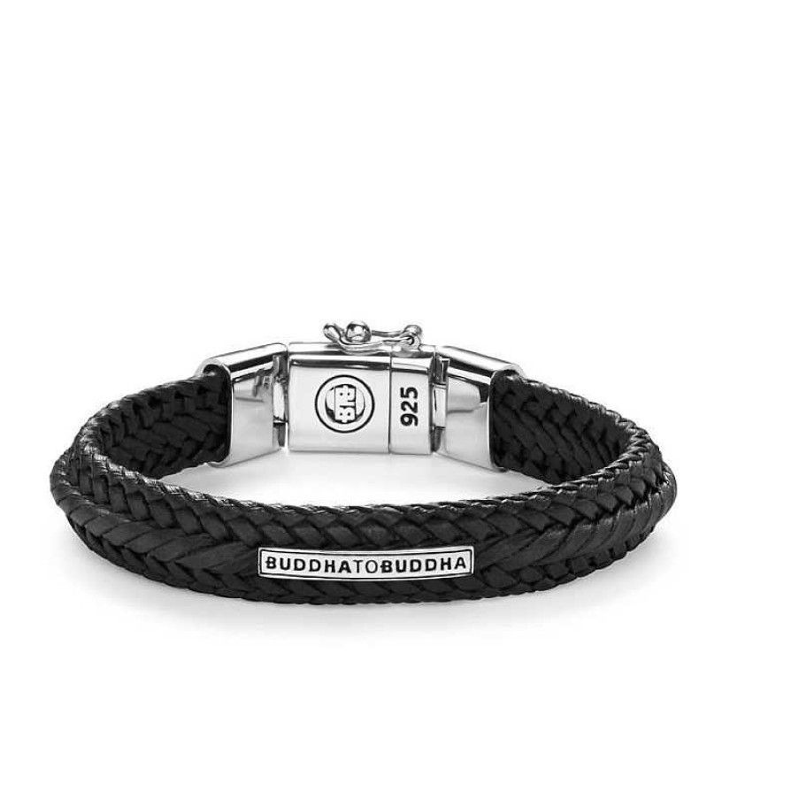 Armbanden Buddha to Buddha | Buddha To Buddha 816Bl Armband Nurul Small Leather Black