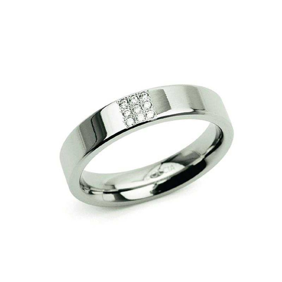 Ringen Boccia Titanium | Boccia Titanium Ring 0121-02 Diamant