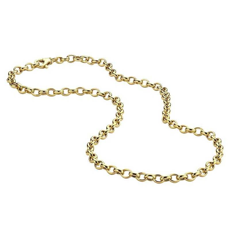 Kettingen Mostert Huiscollectie | Jasseron Ketting Goud 45 Cm 4.3 Mm Ovaal