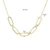 Kettingen Mostert Huiscollectie | Gouden Paperclip Ketting 6.0 Mm 42-44 Cm