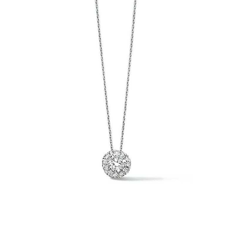 Kettingen Mostert Huiscollectie | Stijlvolle Witgouden Ketting Met Made Diamond