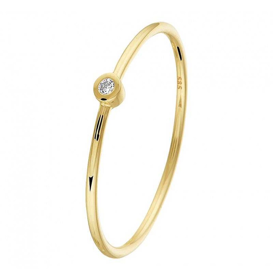 Ringen Mostert Huiscollectie | Gouden Ring Met Diamant