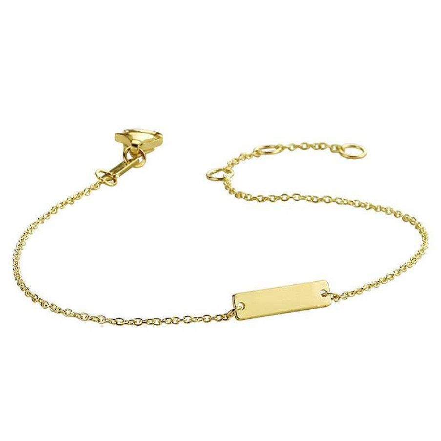 Armbanden Mostert Huiscollectie | Gouden Anker Graveerarmband - Lengte 15.5 - 16.5 - 17.5 Cm