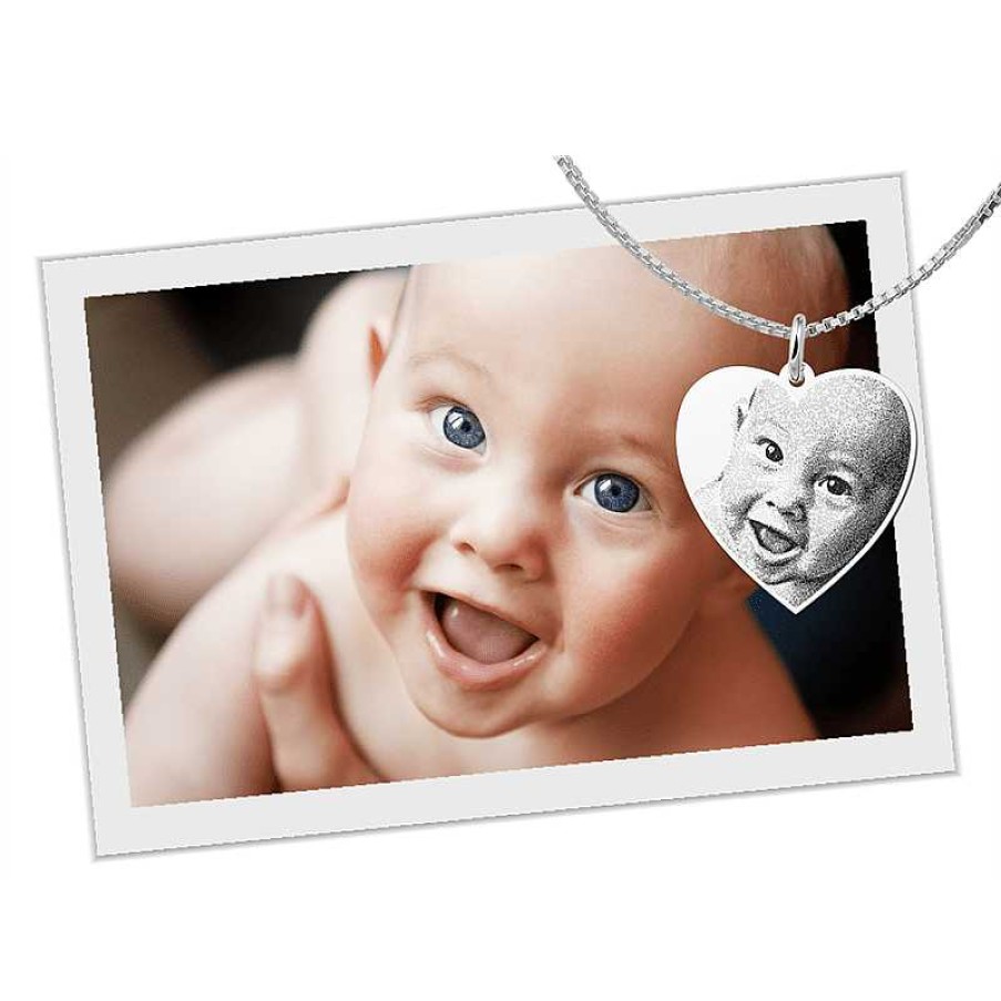 Hangers Names4ever | Zilveren Hart Hanger Met Foto - 23.5 X 23.5 Mm - Names4Ever