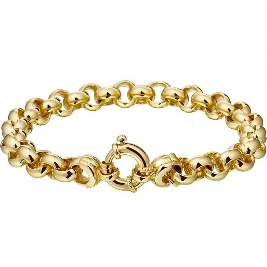 Armbanden Mostert Huiscollectie | Zilgold Armband Met Jasseron Schakel 8 Mm Breed - Lengte 20 Cm