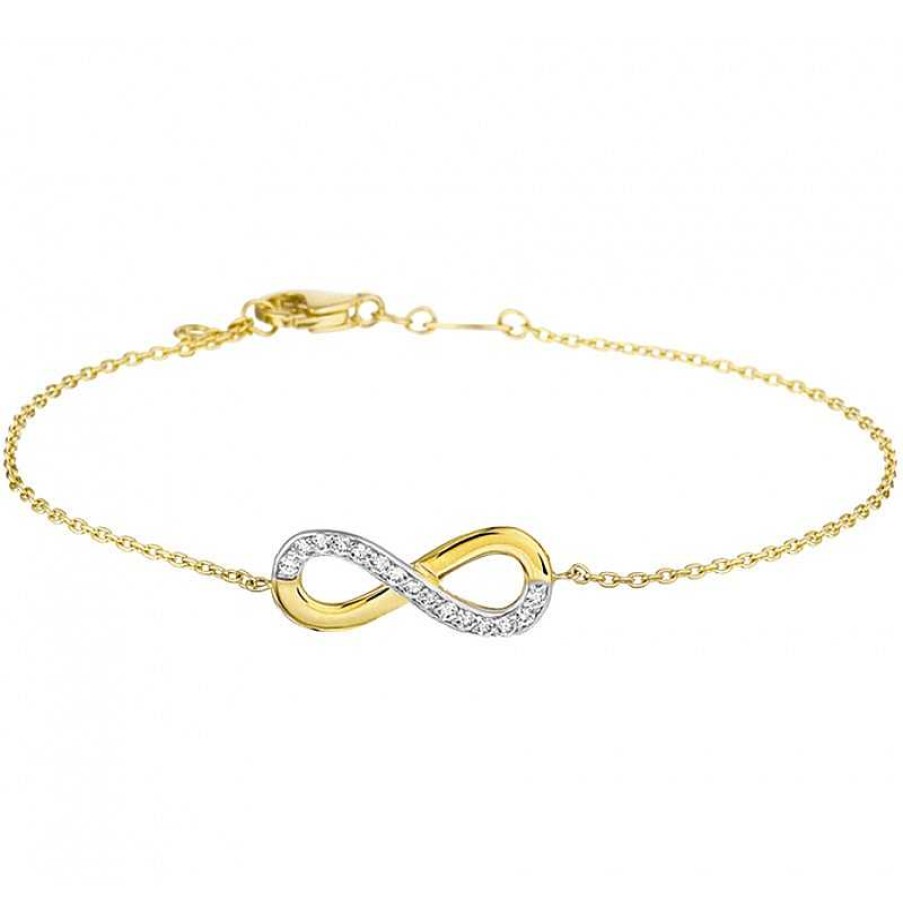 Armbanden Mostert Huiscollectie | Infinity Armband Goud En Zirkonia