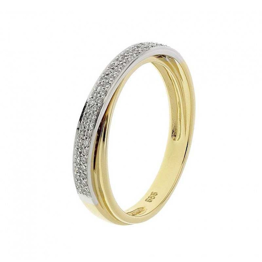 Ringen Mostert Huiscollectie | Diamanten Ring 0.16 Crt Bicolor