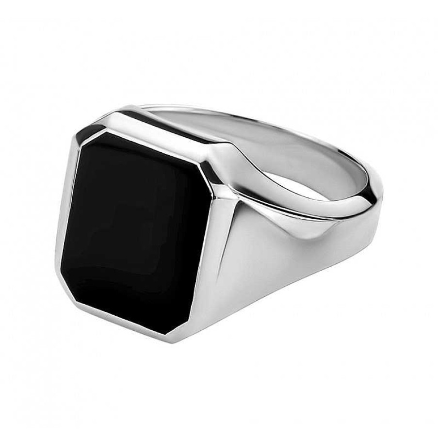 Ringen Mostert Huiscollectie | Zilveren Zegelring Met Onyx