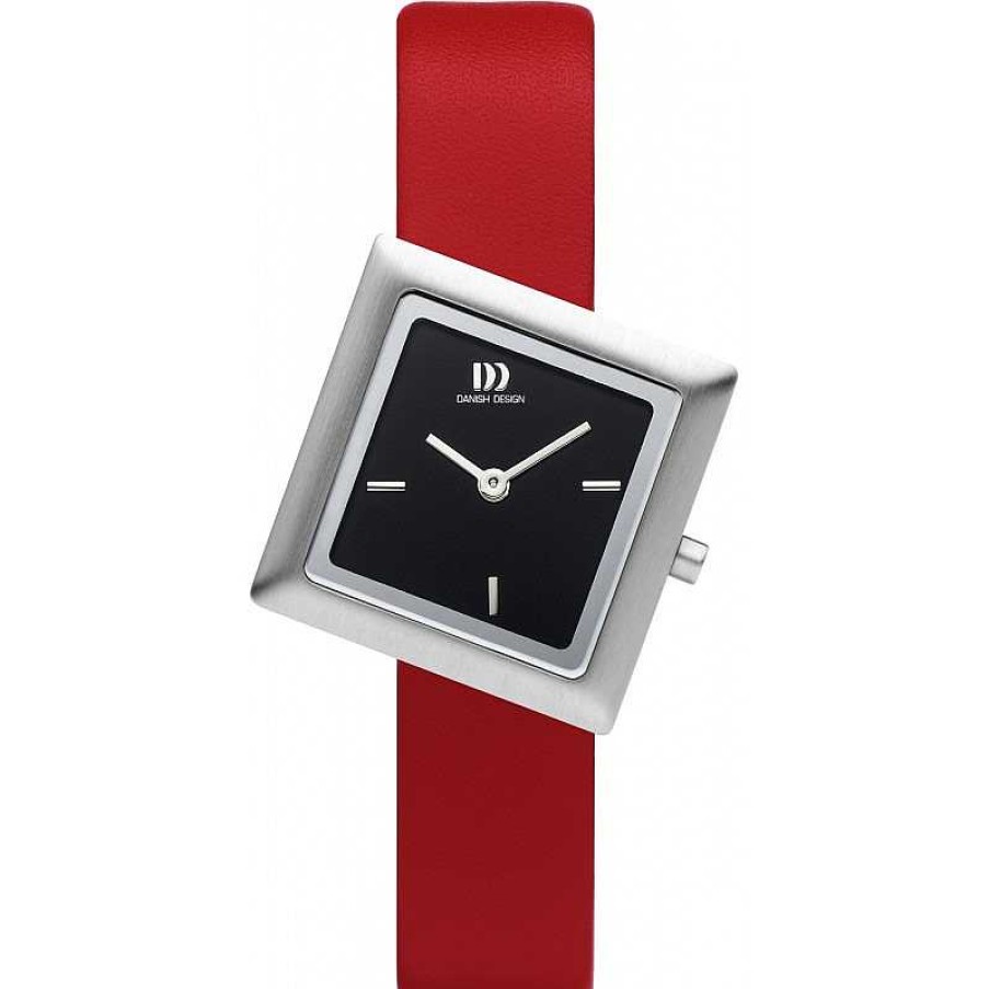 Horloges Danish Design | Danish Design Frihed Tilt Iv24Q1286 - Dameshorloge Zilverkleurig 27 Mm Met Leren Band