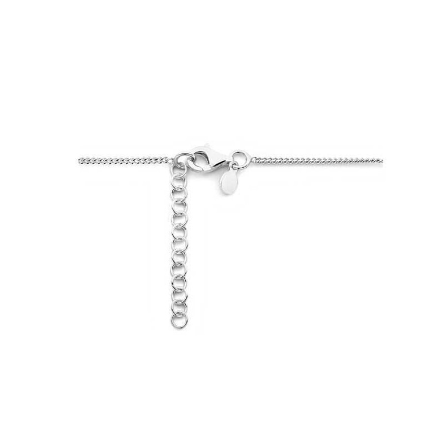 Kettingen Mostert Huiscollectie | Combi-Ketting Met Paperclip- En Gourmetschakel Zilver - Lengte 42 + 3 Cm