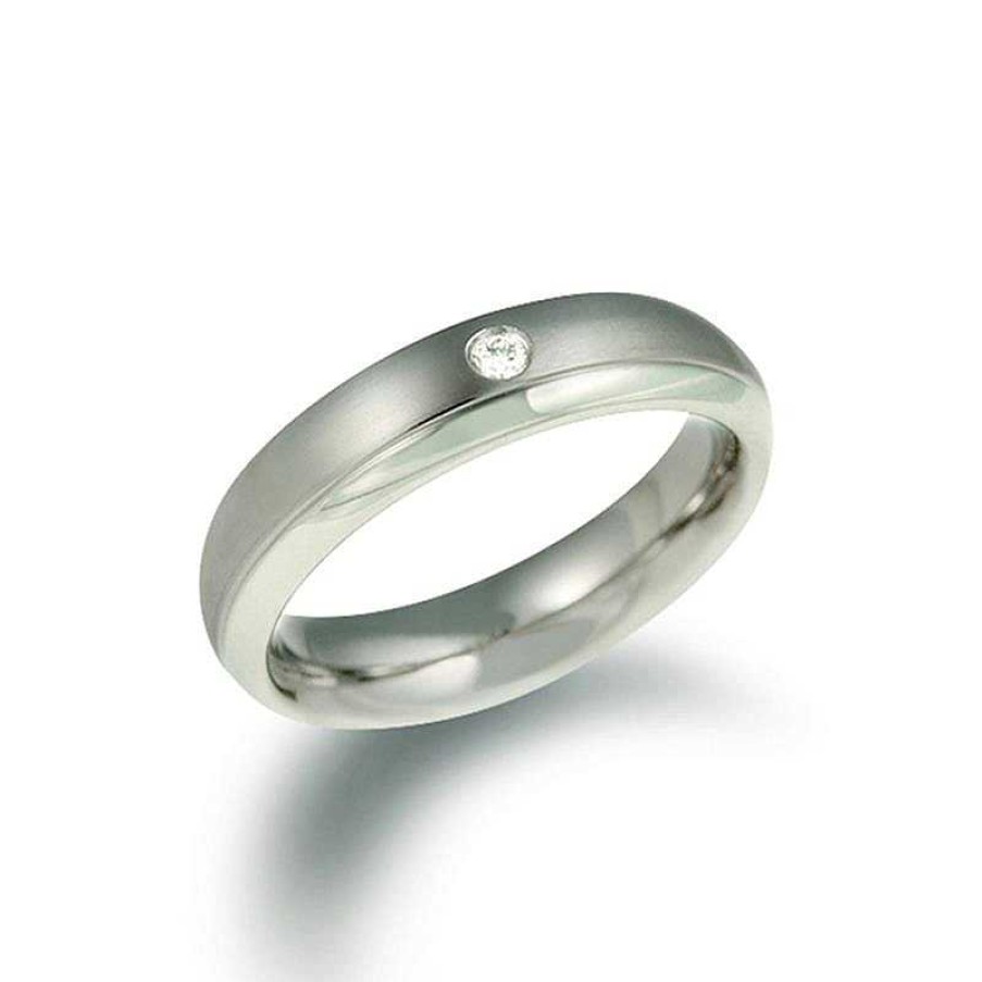 Ringen Boccia Titanium | Boccia Ring 0130-11 Titanium Diamant