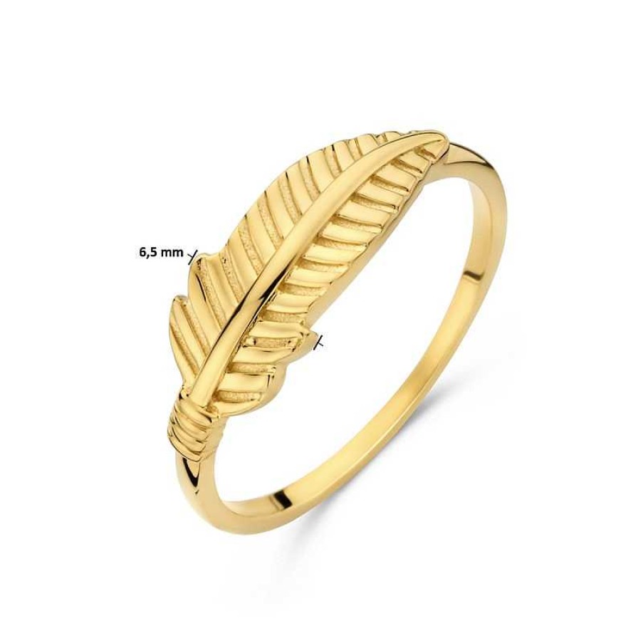 Ringen Mostert Huiscollectie | Gouden Ring Met Veer