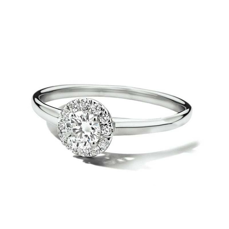 Ringen Mostert Huiscollectie | Witgouden Ring Met Made Diamond 16.50-18.50 Mm