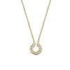 Kettingen Mostert Huiscollectie | Gouden Ketting Met Open Cirkelhangertje Diamant 0.10 Crt