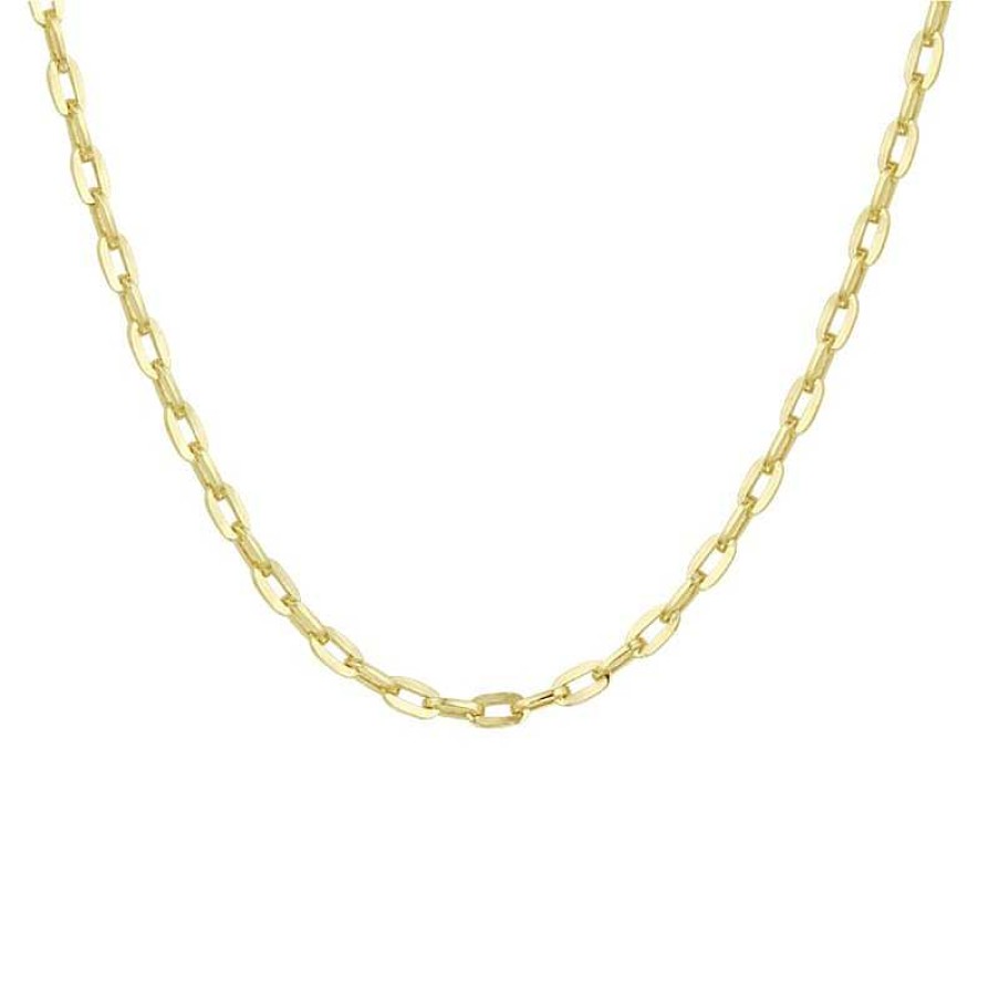 Kettingen Mostert Huiscollectie | Zilgold Schakelketting Met Ankerschakel 3 Mm - Lengte 45 Cm