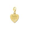 Bedels Names4ever | Gouden Bedel Hart Met Kruisje Voor Naam En Datum Names4Ever